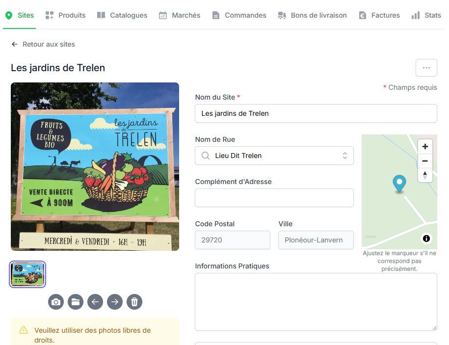 Création du site