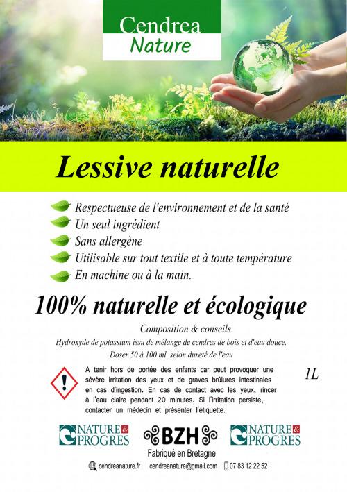 Lessive 100% naturelle et écologique – Cendrea Nature