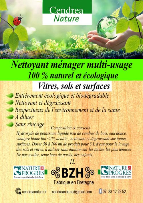 Nettoyant multi usage 100% naturel – Cendrea Nature