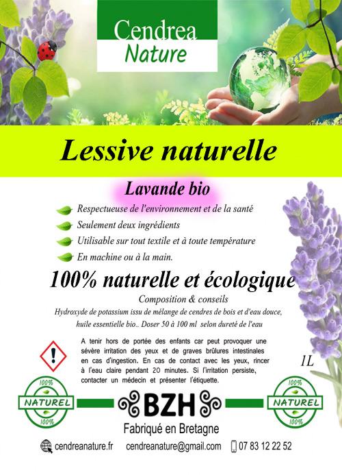 Lessive 100% naturelle parfum lavande – Cendrea Nature